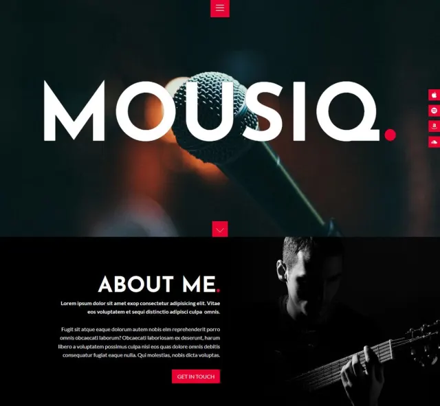 Preview of the Mousiq template