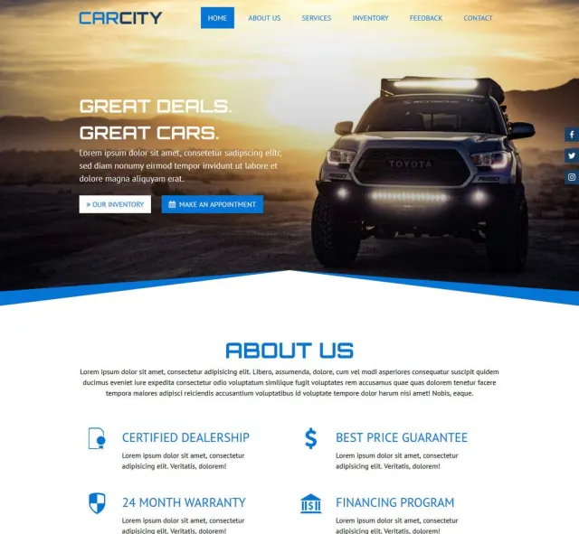 Aperçu du modèle CarCity