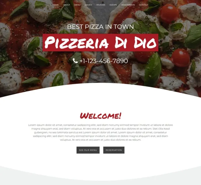 Aperçu du modèle Pizzeria Di Dio