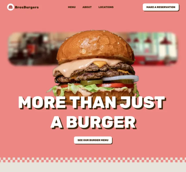 Aperçu du modèle BrosBurger