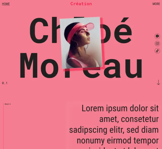 Aperçu du modèle Création