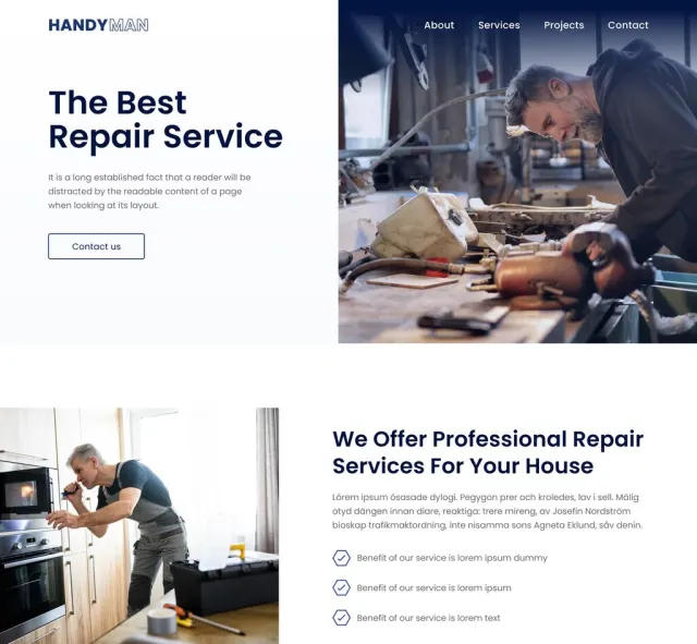 Aperçu du modèle Handyman