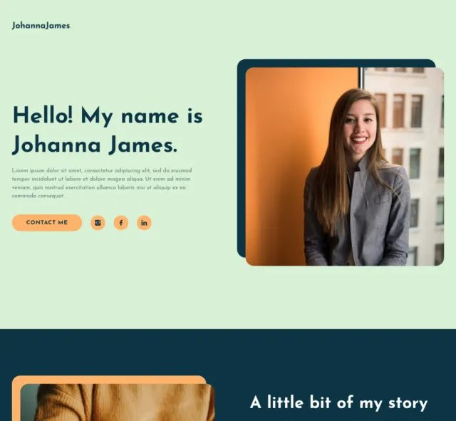 Aperçu du modèle Johanna James