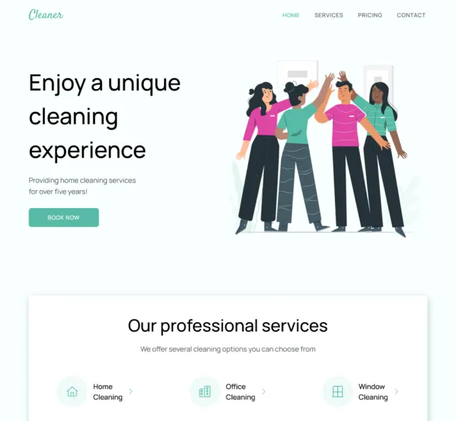 Aperçu du modèle Cleaner