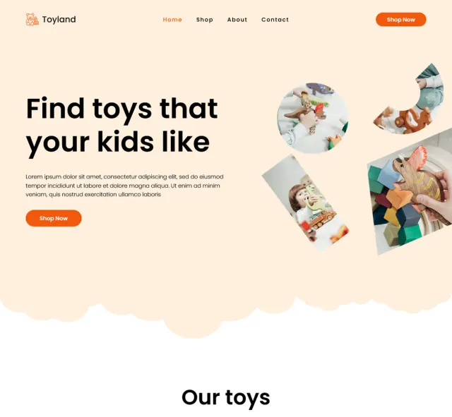 Aperçu du modèle Toyland